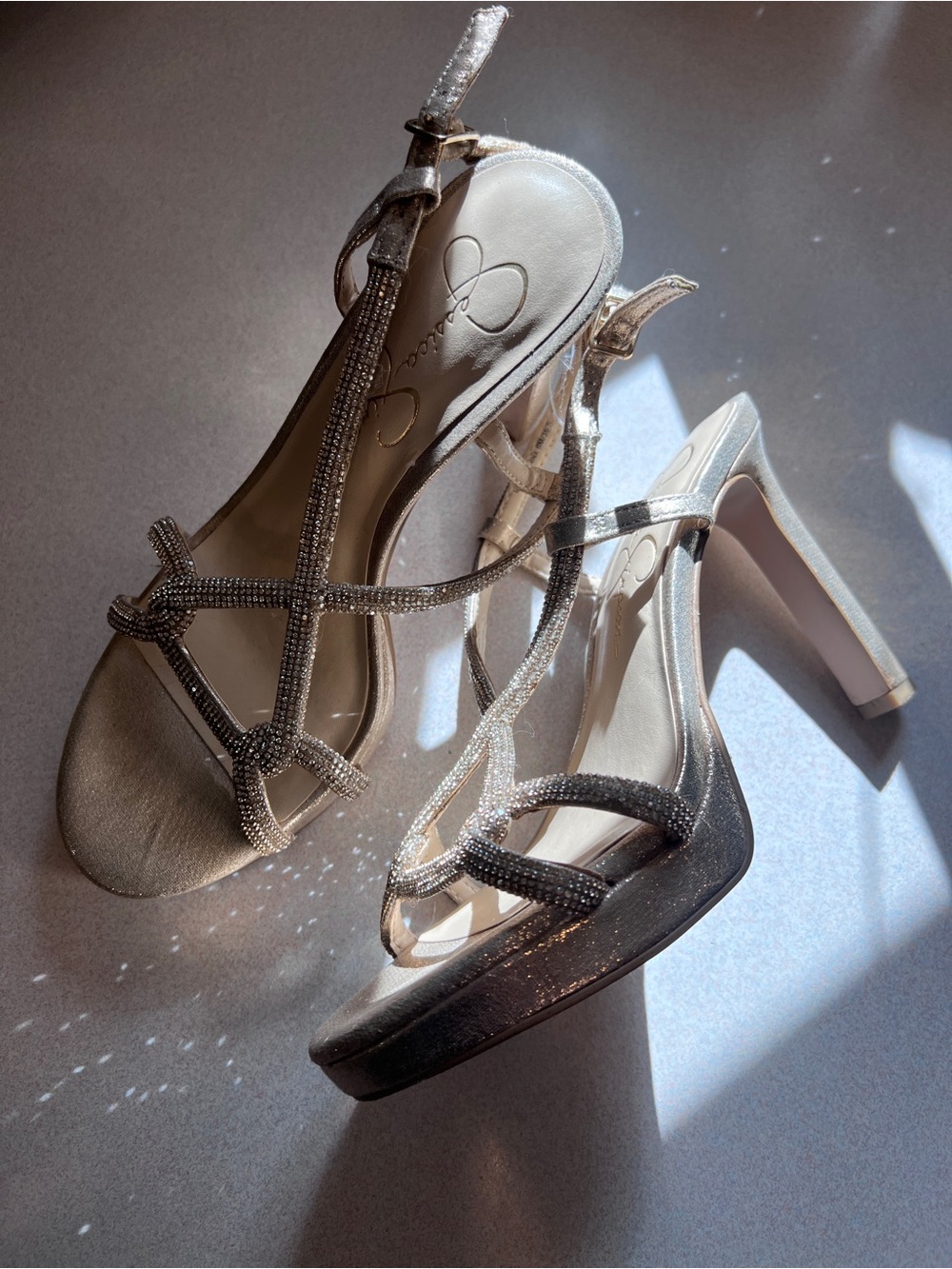 Jessica Simpson Gold Heels